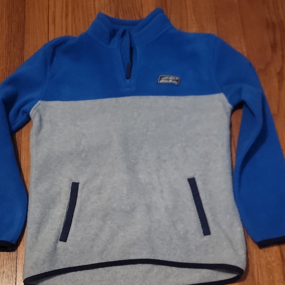 Kids Blue and Gray Eddie Baer Fleece Pullover